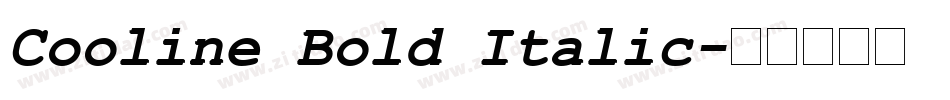 Cooline Bold Italic字体转换